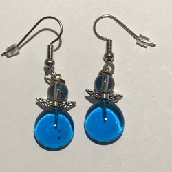 Helt unikke øreringe - lidt blålilla