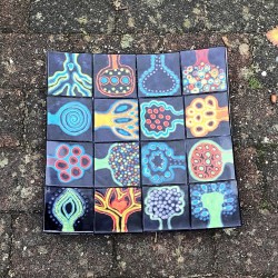 Smukt fad med træer