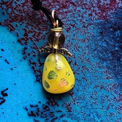 Gul lille engel med citrin