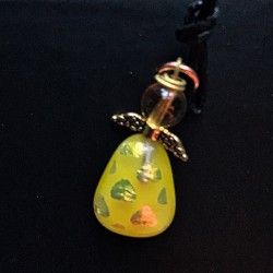 Gul lille engel med citrin