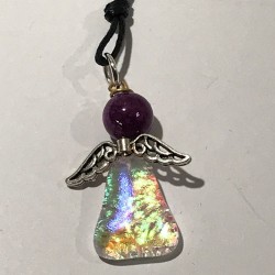 Grøn - lilla - blålig skinnende engel