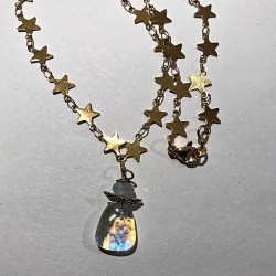 Grøn/gylden citrinengel