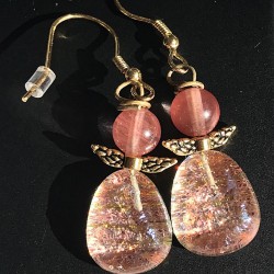 Orange turmalin øreringe