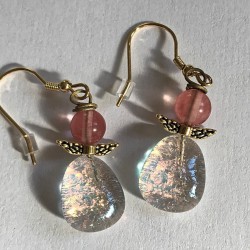 Orange turmalin øreringe