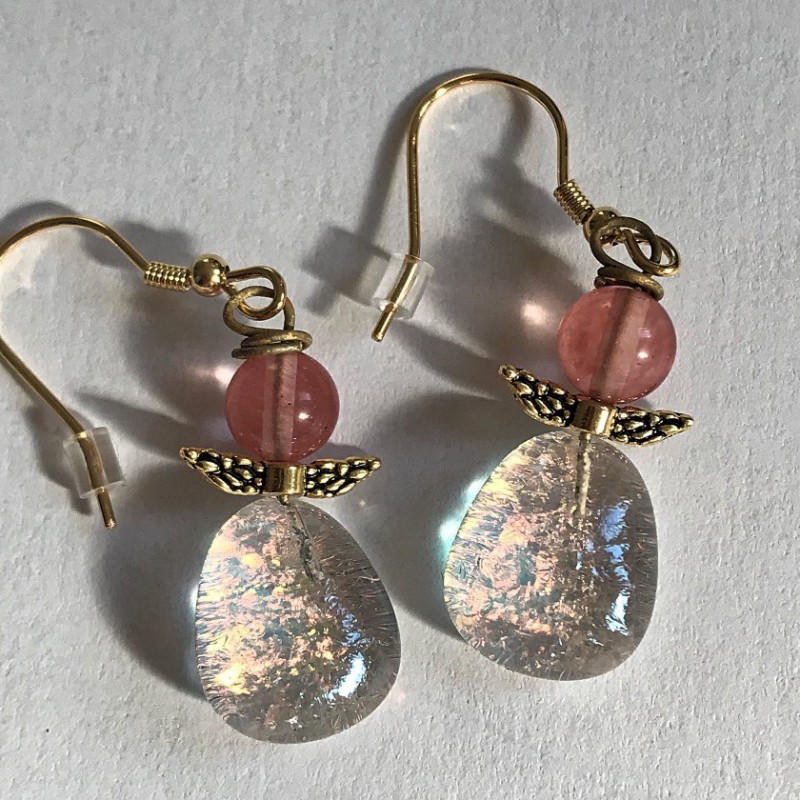 Orange turmalin øreringe