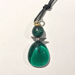 Rafael engel med grøn blomsterkjole