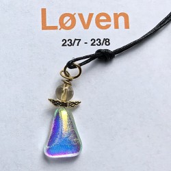 Løve stjernetegnsengel med en citrin