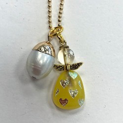 Perle og engel med hjerter