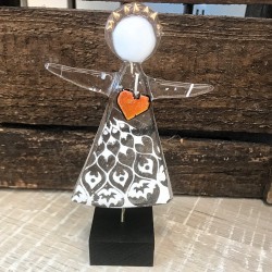 Orange hjerte engel