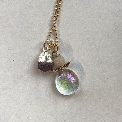 Engel med citrin og opal