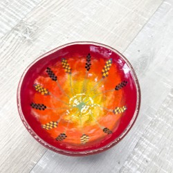 Rød unik lille skål