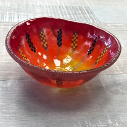 Rød unik lille skål